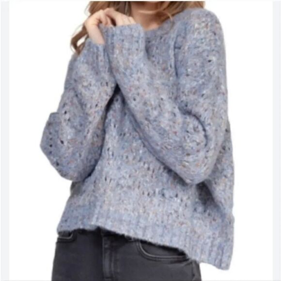 NEW Zara Wool Blend Boxy Popcorn Knit Crewneck Longsleeve Sweater Size Small - Picture 6 of 10